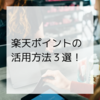 楽天ポイント（通常）の活用方法３選！【楽天銀行デビットカードユーザー必見】