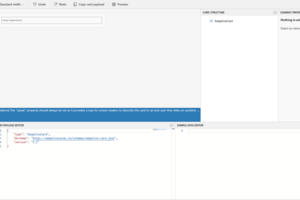 アダプティブ カード デザイナーの使い方：その1　操作画面の説明