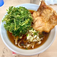 雑賀屋（京成関屋/牛田）唐揚げ太麺そば＋春菊天