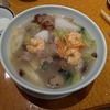 銀座アスター／三種前菜の盛合せ、海の幸と野菜の五目麺