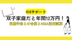018サポート双子家庭だと年間12万円！児童手当との合算とNISA活用試算