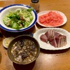 実家飯！ナスの揚げ煮、あじなめろう、冷や汁〜適当飯！豚肉とししとうの味噌炒め〜