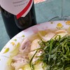 鶏キャベツ煮込みとシチリアの赤