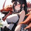 dragon stands behind the girl (少女の後ろに立つドラゴン) by Animagine XL V3.1