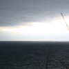 江ノ島　黒い雲と光