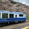 湯野上温泉駅と鶴ヶ城の桜となかじま