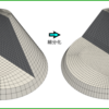 【OpenFOAM】refineMeshのfieldBasedで円錐ヘキサメッシュを任意に細分化する