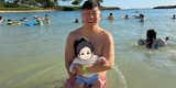 ⛱️6か月の副隊長、ハワイで海デビュー！