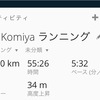 10kmジョグ