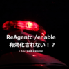 reagentc /info がDisableになる！？