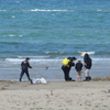 有明浜で潮干狩り