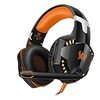 VersionTek ゲーミングヘッドセットヘッドホン ステレオマイク PS4/パソコン/携帯用 橙色