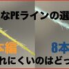 PEラインは4本編8本編どっちがいいのか