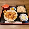 鶴見区鶴見中央の「満留賀」で天丼・もりそばセット