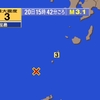 夜だるま地震速報『最大震度3／トカラ列島近海』
