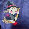 ハロウィンクロスステッチ：魔女完成