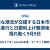複雑な潮流が交錯する日本市場～円高進行と日銀利上げ観測後退で揺れ動く9月9日