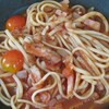  ベーコンのトマトソースパスタ