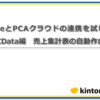 kintone×PCAクラウドの連携を試してみる　～CData編　売上集計表の自動作成～