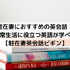 駐在妻におすすめの英会話！日常生活に役立つ英語が学べる【駐在妻英会話ビギン】