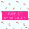 使い切りコスメ2022年11月★大物はいつ使い終わるん？