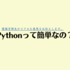 【プログラミング言語】Python（パイソン）って簡単なの？～情報学部生がぶっちゃけます～
