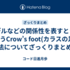 モデルなどの関係性を表すときに使うCrow’s foot(カラスの足)記法についてざっくりまとめる