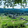 田んぼの緑と立山連峰