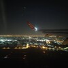 真夜中のドンムアン空港を、福岡空港に向け離陸。
