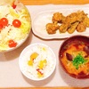 12月6日　鶏モモ海苔塩パン粉焼き/さつまいもごはん/茄子の豚汁