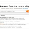 Answers from the community