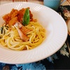 鮭のクリームパスタとかぼちゃの煮物♡