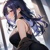 indigo hair (藍色の髪) by Animagine XL V3.1