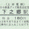 上田電鉄　　「ローカル鉄道グッズ販売会記念入場券」