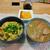 納豆玉子かけごはん。絹ごし豆腐。野菜味噌汁(食べきり)