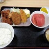 西川口の「あおき食堂」で鶏唐揚ハムカツカレーコロッケ定食を食べました★