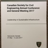 カナダ土木学会関連国際会議録新刊案内: Canadian Society for Civil Engineering Annual Conference and General Meeting 2017: Leadership in Sustainable Infrastructure (Proceedings) ご注文受付