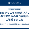 美容クリニックの選び方 2　　目の下のたるみ取り手術から二年経ちました