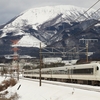 雪の伊吹山と「しらさぎ」