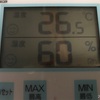 二階　26.5℃　60%　RC24.0℃＠深夜時間帯18℃設定　外気温29℃　57％