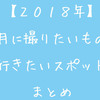 【2018年】1月に撮りたいもの・行きたいスポットまとめ！【東海中心】