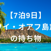 7泊9日のハワイ・オアフ島旅行の持ち物について【海遊び、シュノーケリング】
