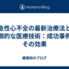 急性心不全の最新治療法と画期的な医療技術：成功事例とその効果