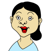 いろいろな顔の女性のかわいいイラスト