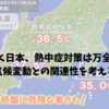 猛暑が続く日本、熱中症対策は万全ですか？気候変動との関連性を考える