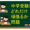 中学受験をどれだけ頑張るか問題