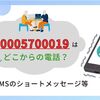 【会社名不明】0005700019の詳細情報。SMS送信専用番号の通知に注意