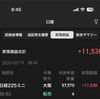 【速報】本日の実績：＋11,538円