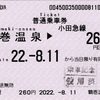 本日の使用切符：小田急電鉄 鶴巻温泉駅発行 鶴巻温泉▶︎260円区間（新松田）