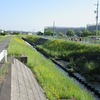 登校の風景：線路東のたんぼ道で